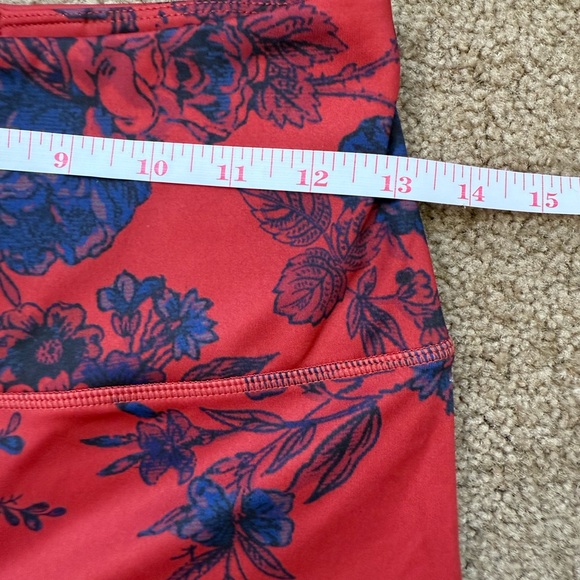 Free People Movement Leggings Women Ringside Red Cutout Athleisure Size S - Picture 5 of 10